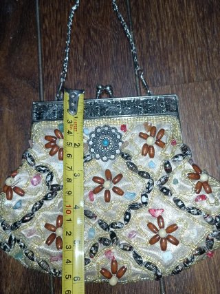 Bolso de fiesta vintage con pedrería