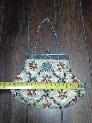 Bolso de fiesta vintage con pedrería