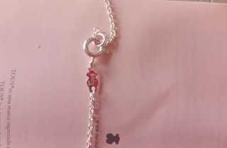 Colgante Oso Tous plata y rosa