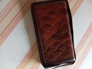 Bolso de mano o bandolera marrón patchwork