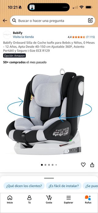 Silla coche Babyfy negra