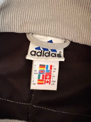 Chaqueta Adidas Vintage Gris Naranja