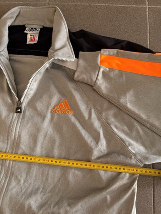 Chaqueta Adidas Vintage Gris Naranja