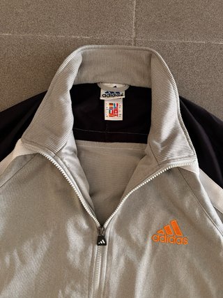 Chaqueta Adidas Vintage Gris Naranja