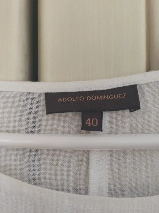Vestido largo blanco Adolfo Domínguez