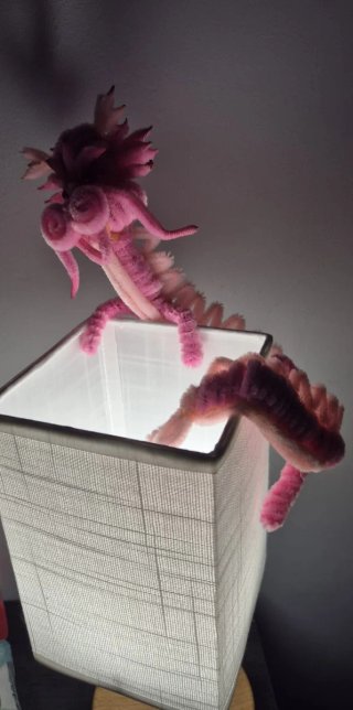 Dragón de Limpiapipas Rosa