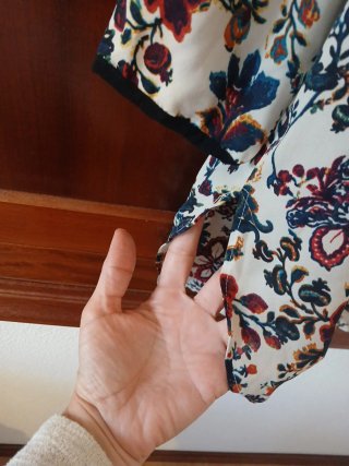 Camisa estampada manga 3/4