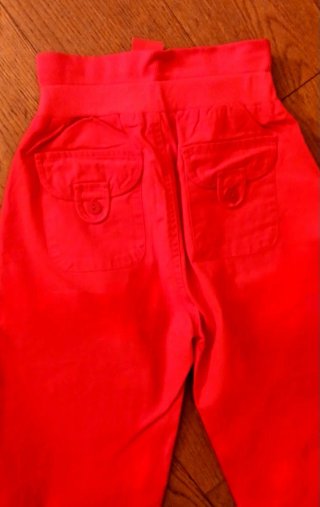 Pantaloni LEVELELEVEN Rossi a Zampa Nuovi