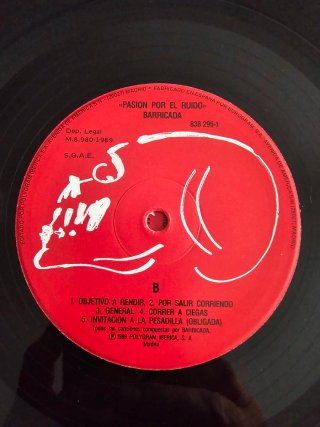 BARRICADA LP PASIÓN POR EL RUIDO 1989 SPAIN ROCK