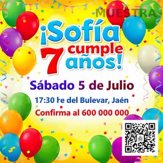Invitaciones boda/comunión/cumples/carteles+ QR