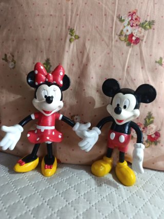 Muñecos Mickey y Minnie Mouse PVC