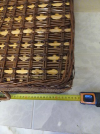 Cesta mimbre camping nueva con 4 cubiertos