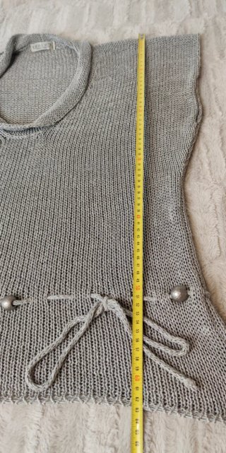 Jersey algodón sin mangas gris