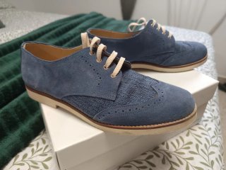 Zapatos niño comunión azul MARÍA CATALÁN