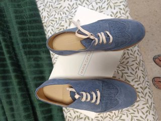 Zapatos niño comunión azul MARÍA CATALÁN