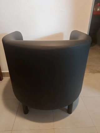 Sillón Negro Piel Sintética