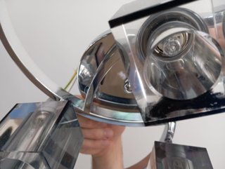 Lámpara Techo Acero Metacrilato Cubos