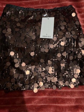 Falda lentejuelas URBAN WAY. Nuevo. Talla S.