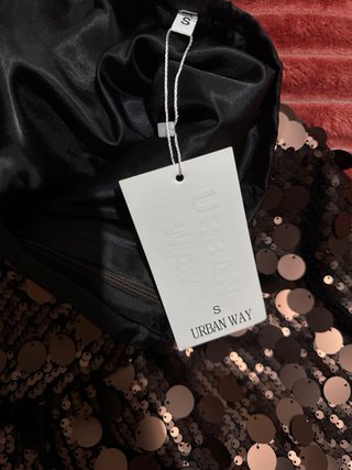 Falda lentejuelas URBAN WAY. Nuevo. Talla S.