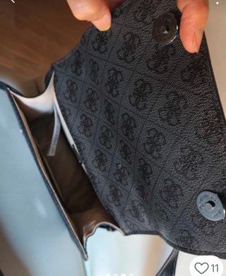 Borsa Guess tracolla 4G nera/grigia
