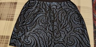 Vestido cóctel negro y azul