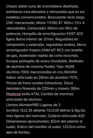 Pit Bike 160cc MonsterPro