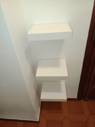 3 Estantes flotantes blancos