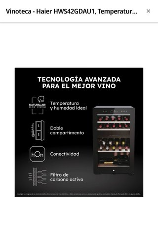 Vinoteca Haier HWS42GDAU1