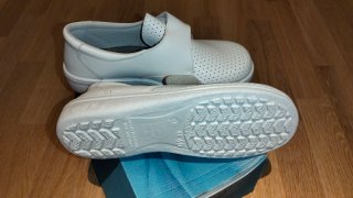 Zapatos de trabajo blancos mujer