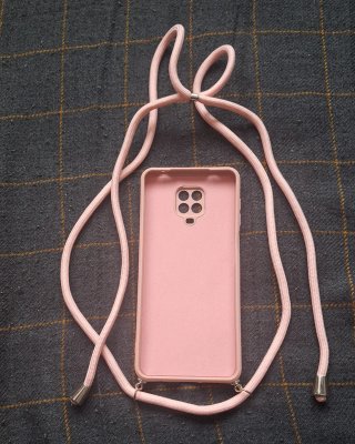 Cover Redmi Note 9 Pro Rosa con Corda
