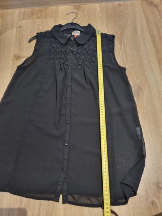 Blusa Only Negra Gasa Verano T.38
