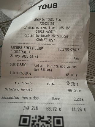 Collar Tous Oso y Corazón Plata