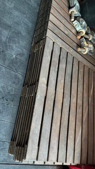Lama madera pino 100x100cm marrón Stelmet