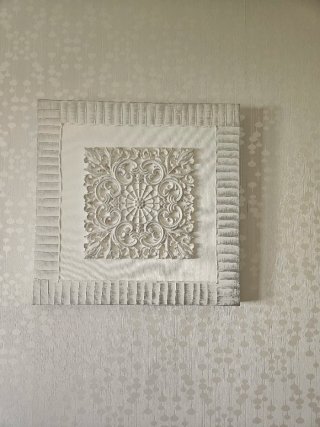 Cuadro Decorativo Plateado y Blanco