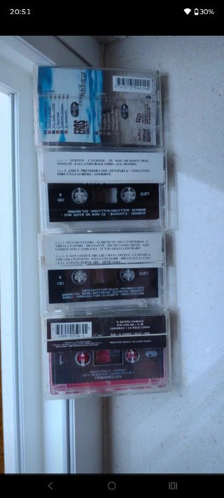 Musicassette Ramazzotti, Mia Martini, RAf . Dalla
