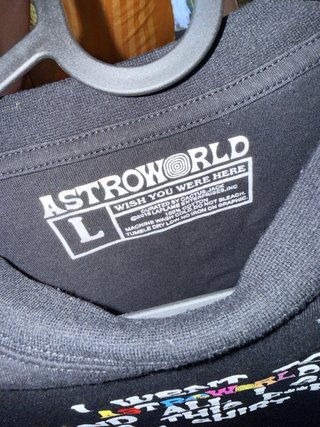 Camiseta Travis Scott Astroworld Negra Talla L
