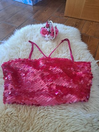 Crop Top Zara lentejuelas Estrenar