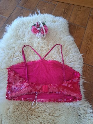 Crop Top Zara lentejuelas Estrenar
