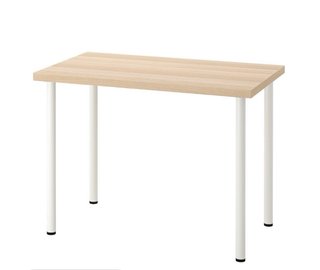 Mesa Ikea Madera y Metal Blanca
