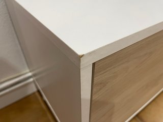 Mueble TV 180x40 Blanco y Madera