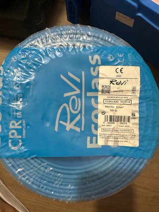 Bobina Cable Eléctrico Revi Ecoclass 6mm² Azul