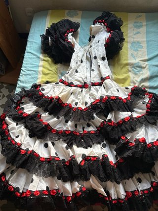 Vestido Flamenca Hecho a Mano Talla 38
