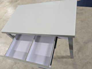 Mesa de cocina cristal y metal