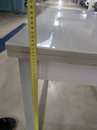 Mesa de cocina cristal y metal