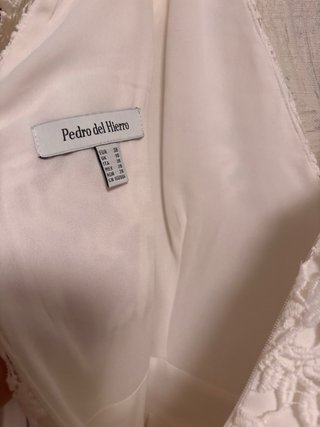 Vestido Pedro del Hierro blanco encaje