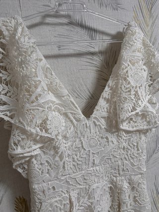 Vestido Pedro del Hierro blanco encaje