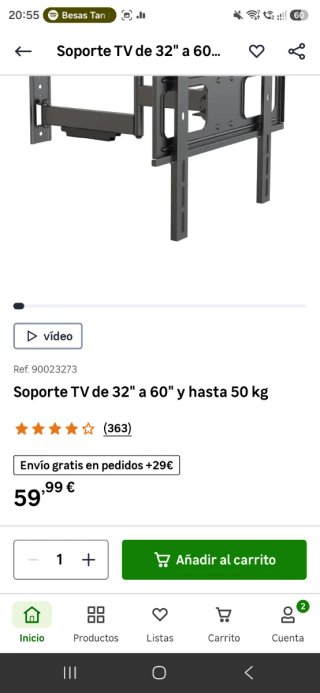 Soporte TV 32 a 60 Full Motion