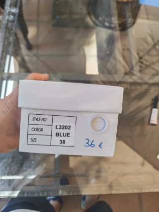 Zapatos de cuña azul mujer