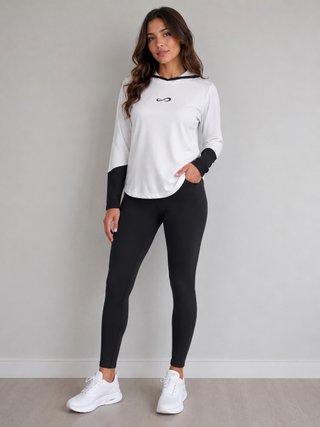 Sudadera ENSLESS blanca y negra