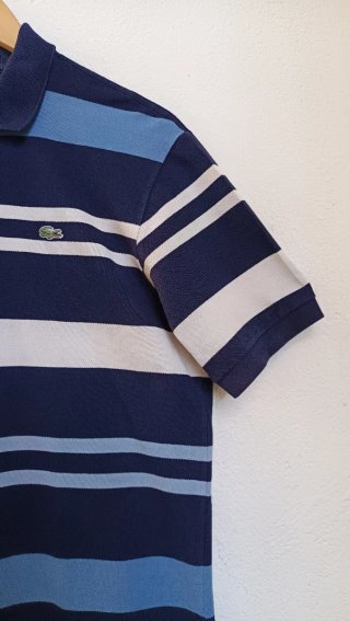 LACOSTE Vintage 90s Striped Polo Shirt Size 5 / L